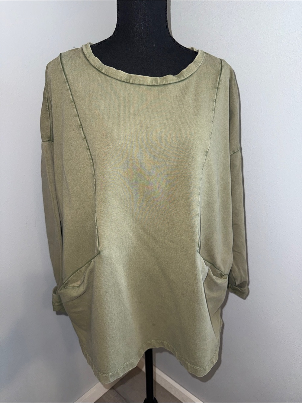 Coldwater Creek Olive Green Crewneck Pullover